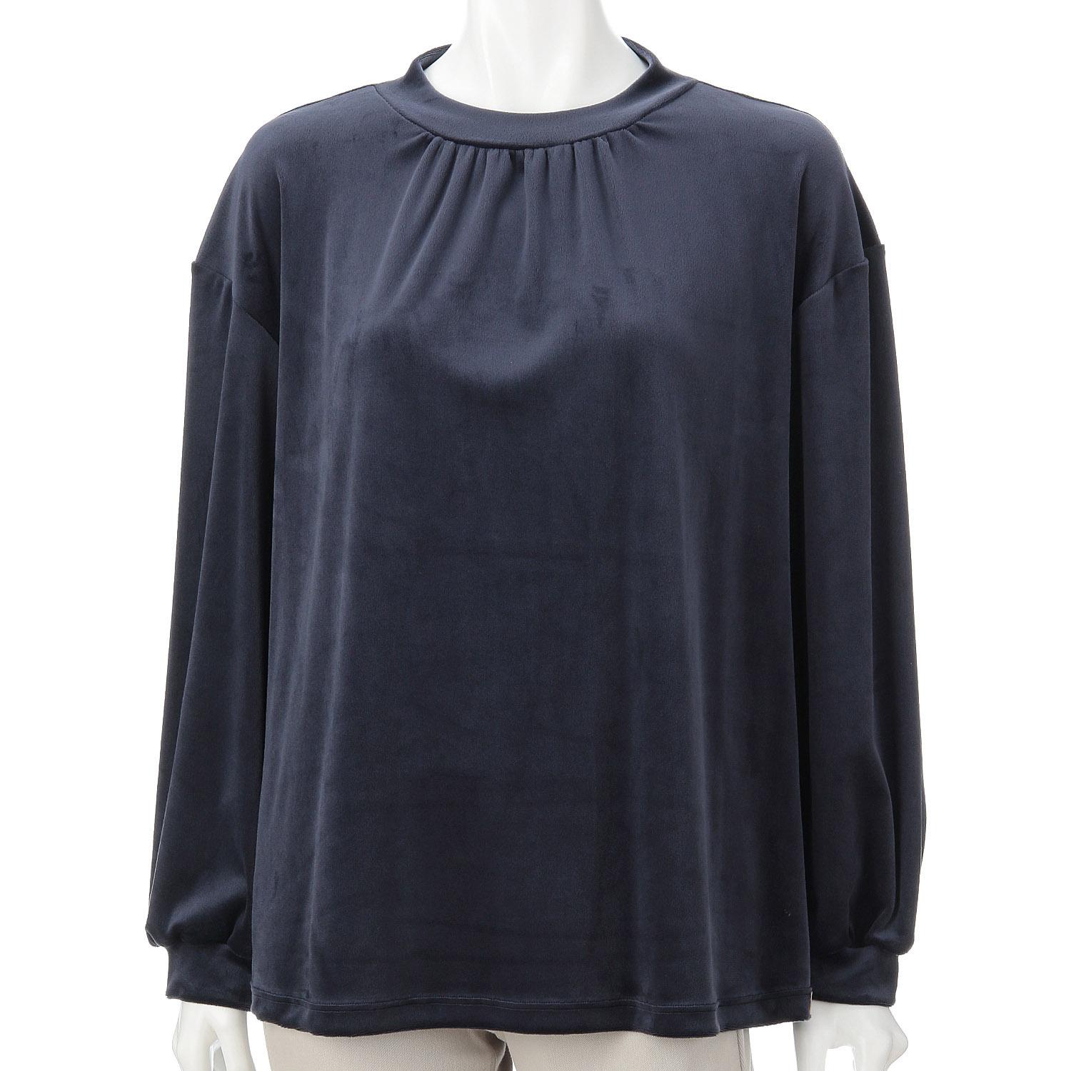 TEMPUR High-Neck Long-Sleeve Shirt, Navy, LL (2L)