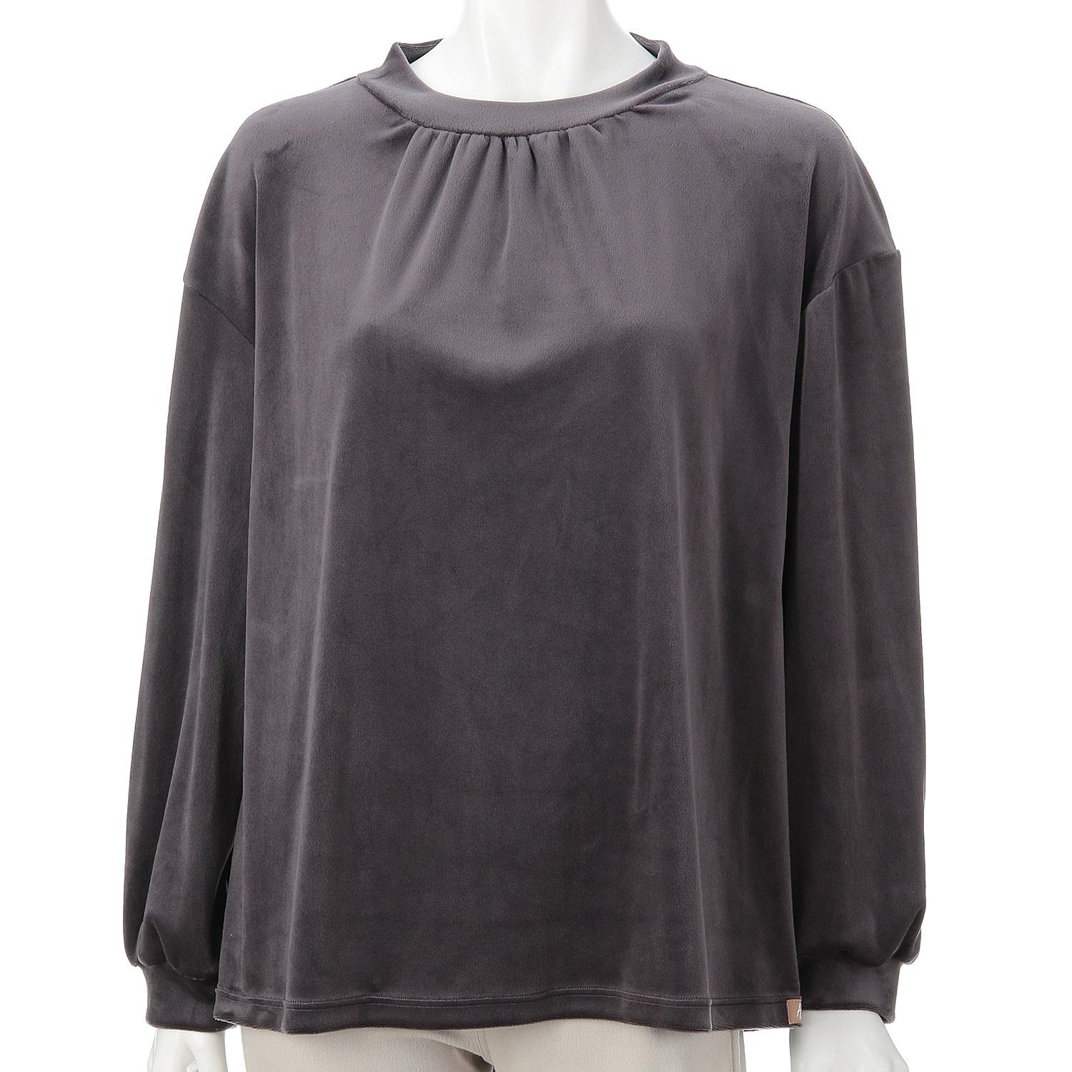 TEMPUR High-Neck Long-Sleeve Shirt Grape Charcoal LL (2L)