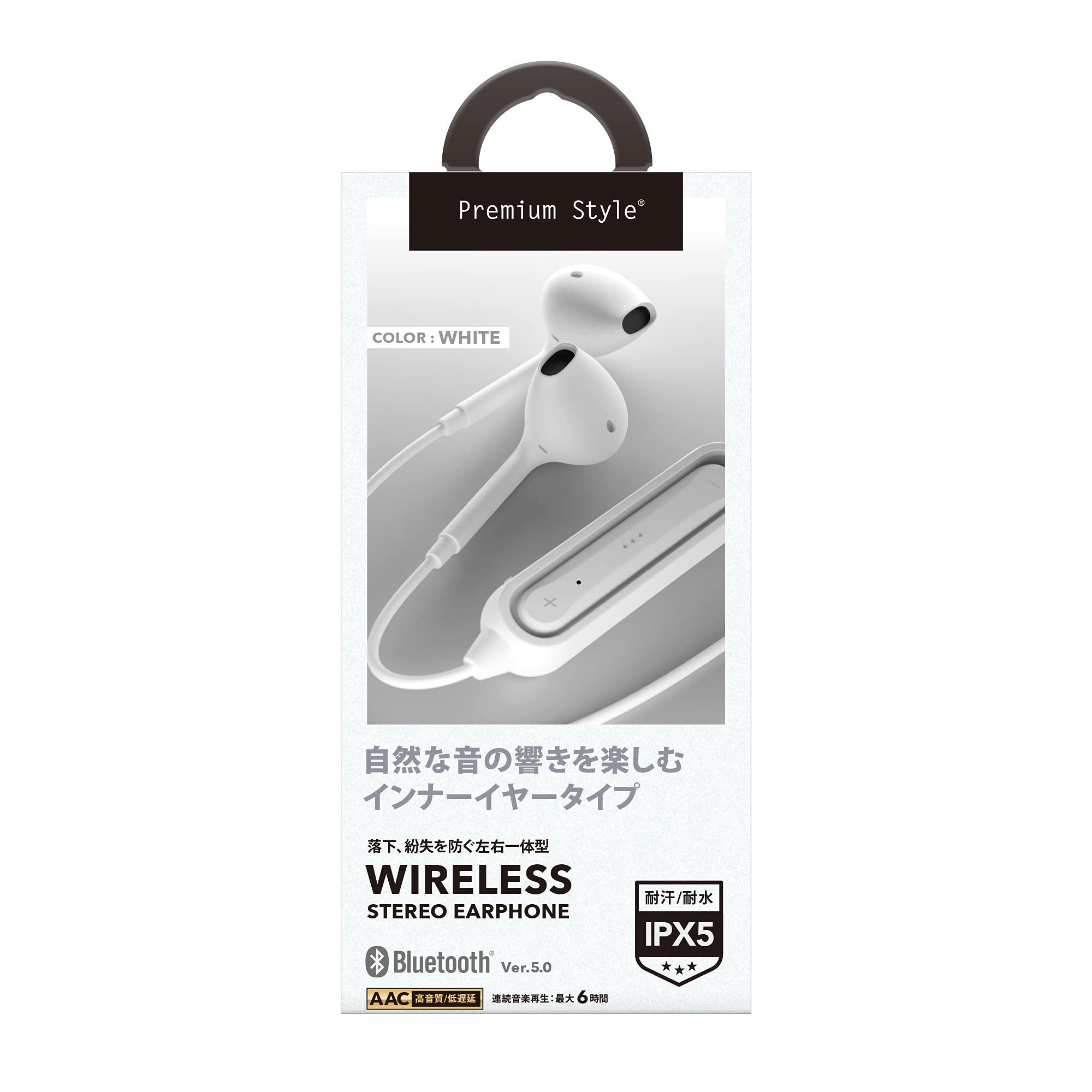 PGA Bluetooth 5.0 Wireless Stereo Earbuds, In-Ear Type, White PG-BTE12IE2WH