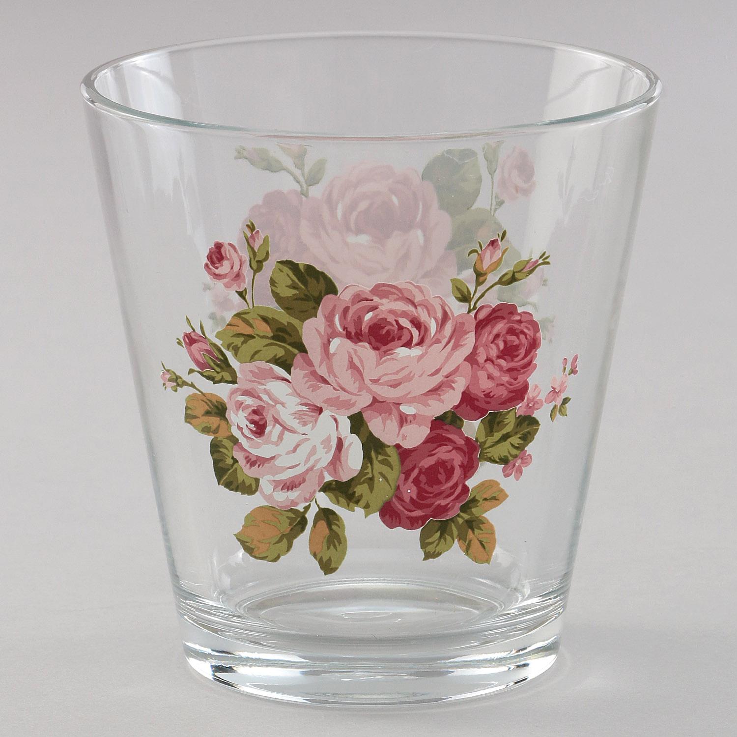 Glass Tumbler 2-Piece Set: Anniversary Rose