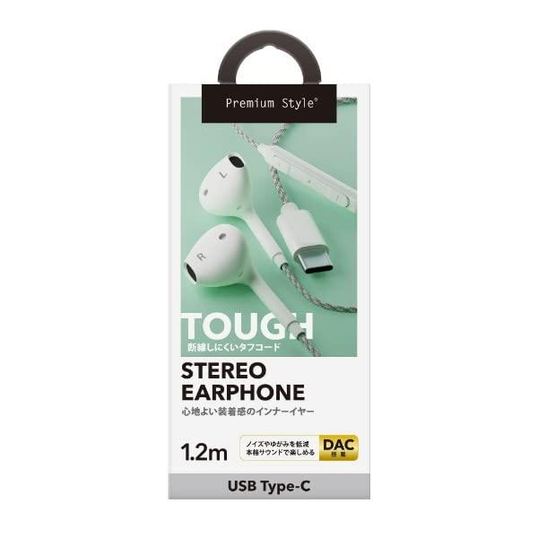 PGA USB Type-C Stereo Earphones with Durable Cable / In-Ear Type White PG-SETC2WH2