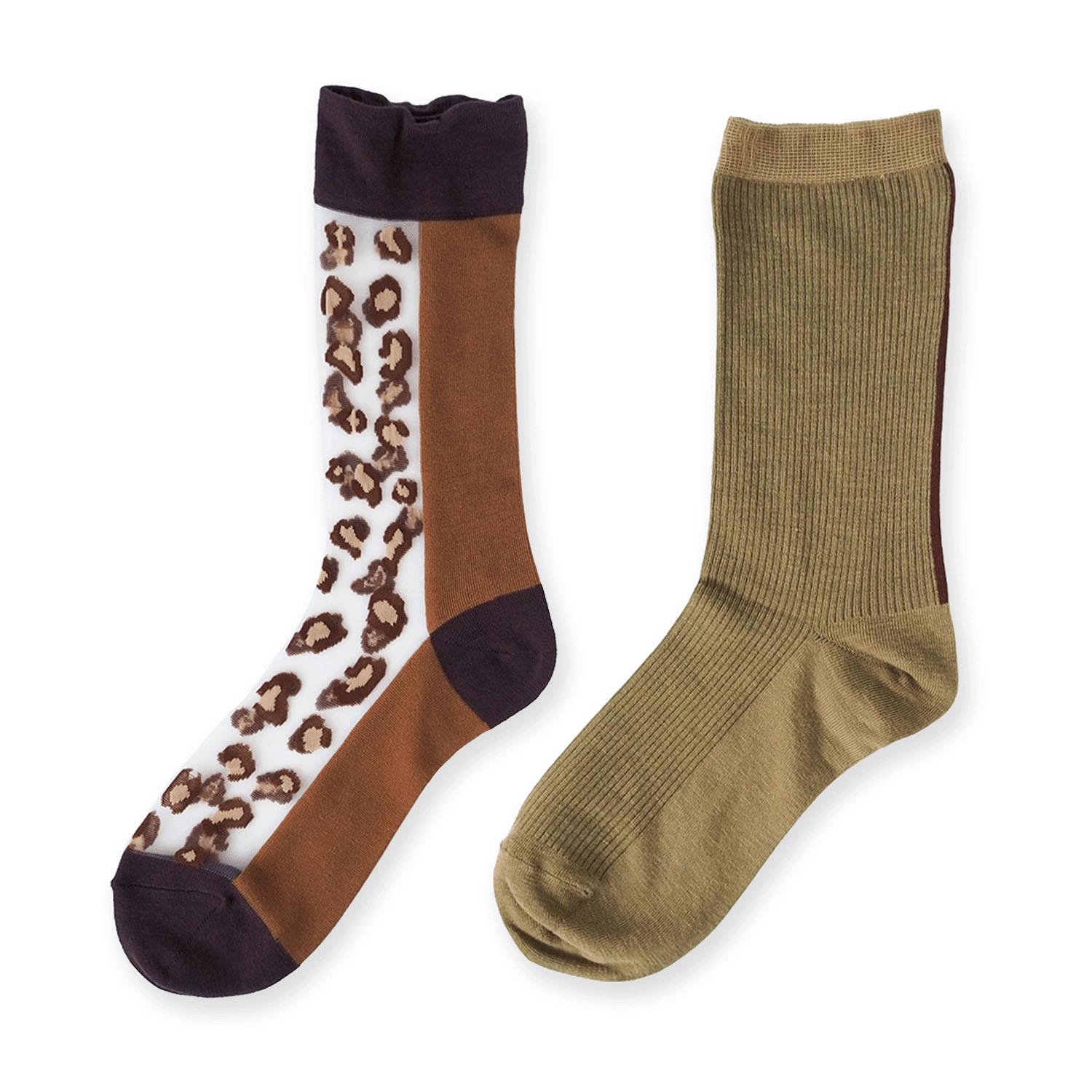 ande Layered Socks LEOPARD