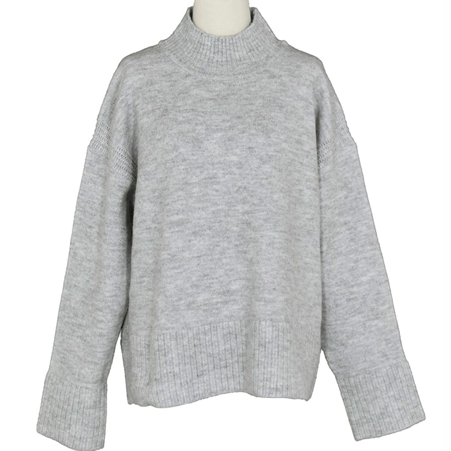 LILASIC MIX Melange Knit Pullover Light Gray L