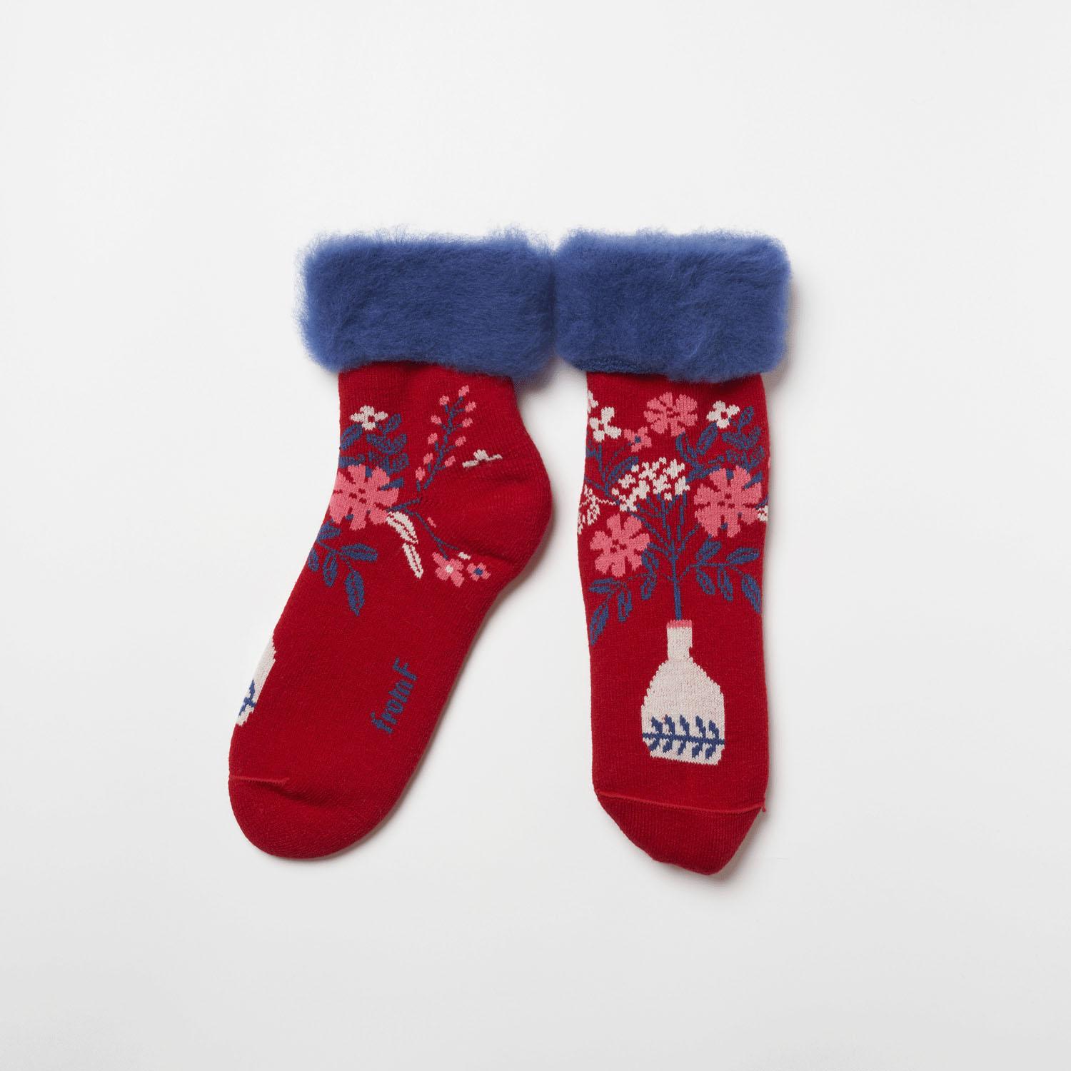 fromF Finnish-made Fluffy Socks Flower Base/RE