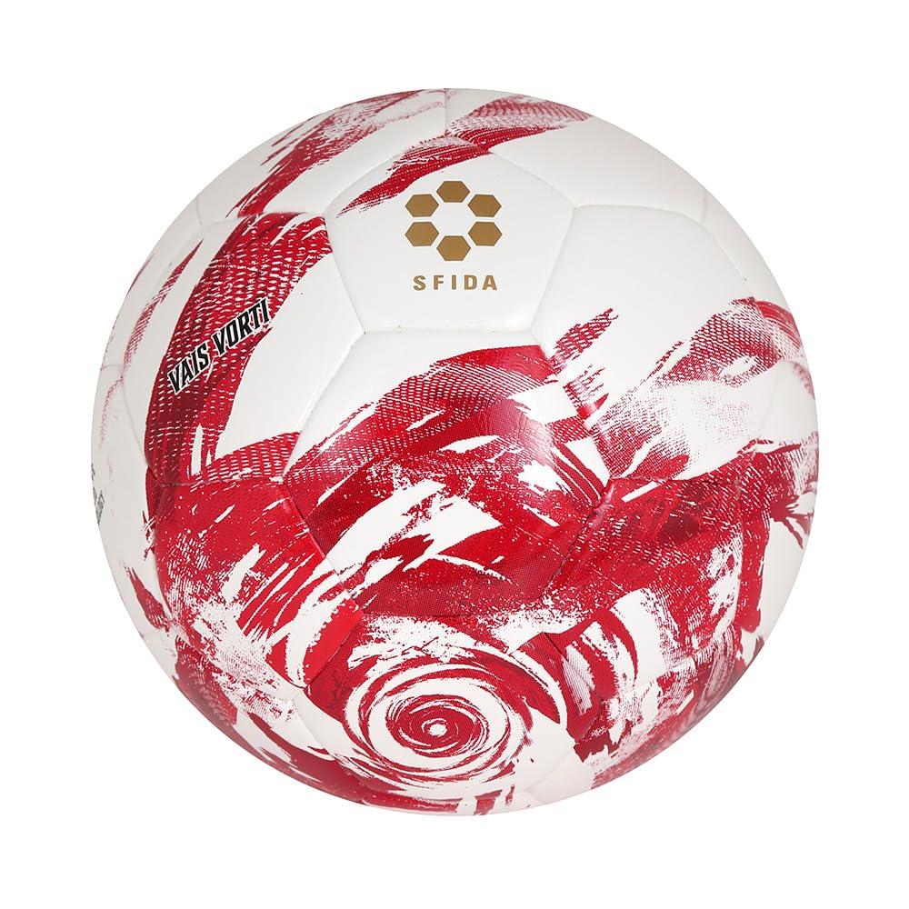 SFIDA VAIS VORTI JR Light Soccer Ball Size 4 (For Preschoolers) WHT/RED