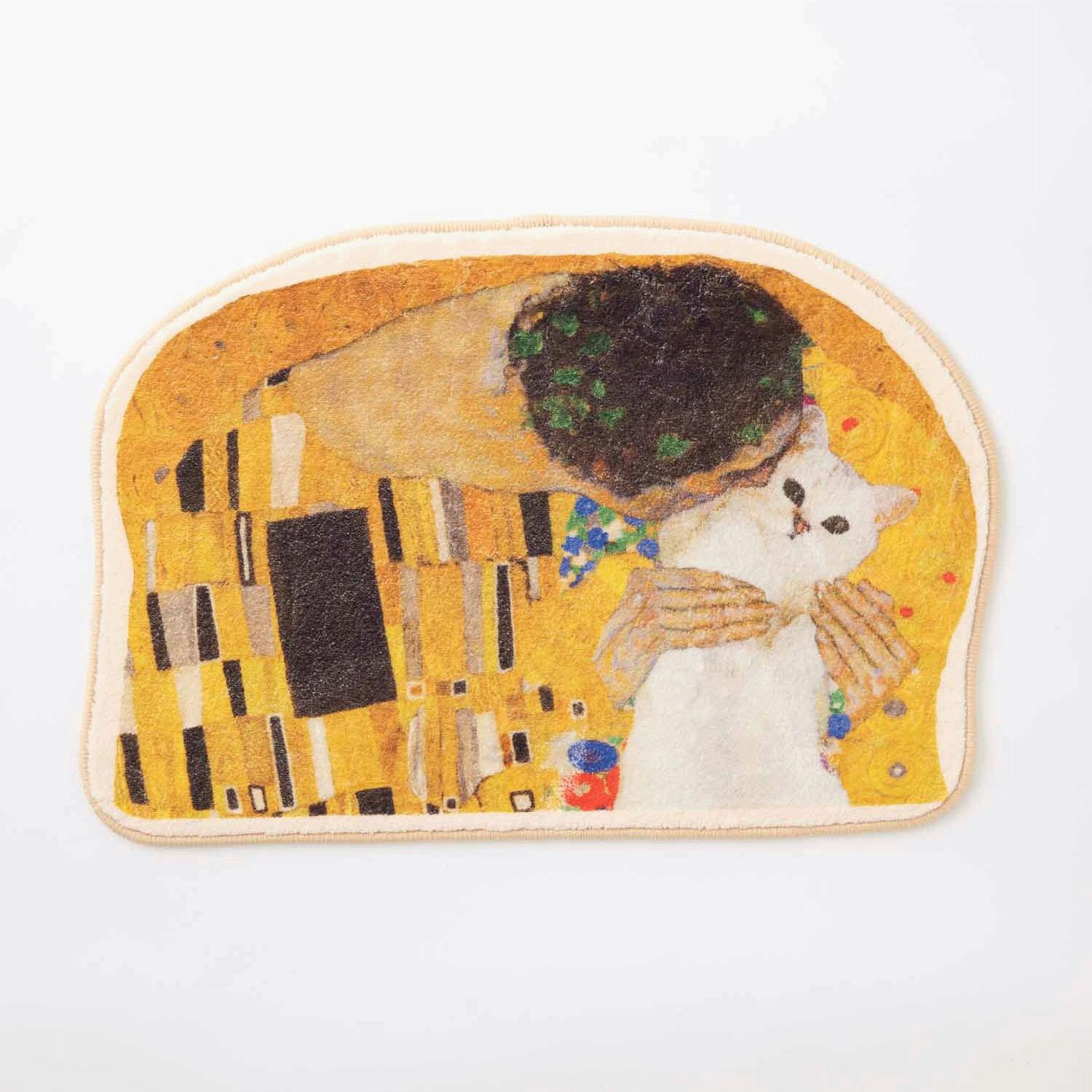Die-Cut Mat Cat Shape: Kissing Cat