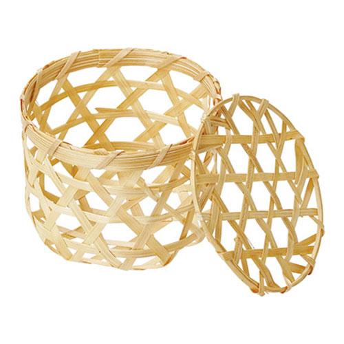 Yamaco Yumi Commercial Use Bamboo Six-Eyed Box (Small Round/Small)* with Lid yamaco23605X10