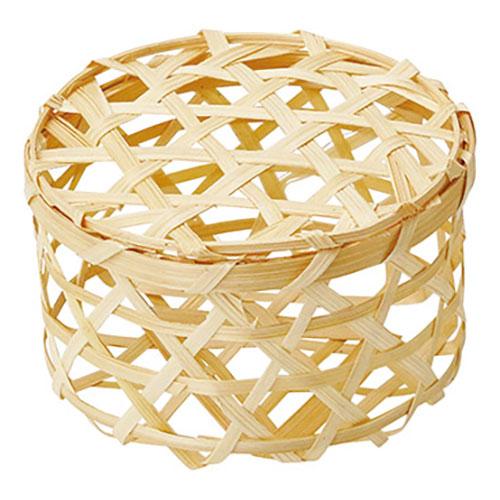 Yamaco Yumi Commercial Use Bamboo Six-Compartment Box (Small Round/Large)* with Lid yamaco23606X10