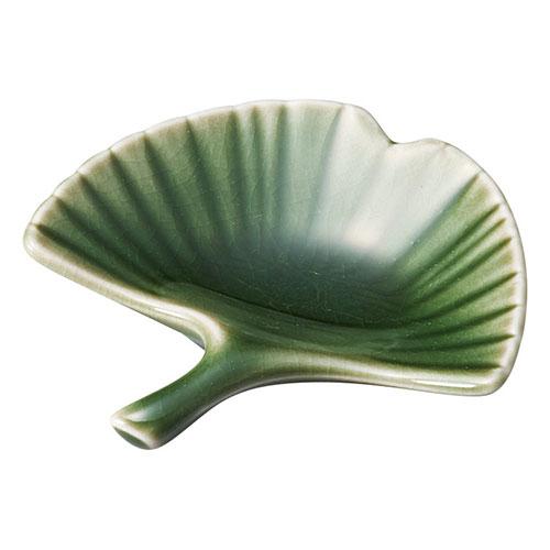 Yamaco Yumi Commercial Use New Ginkgo-Shaped Delicacy Plate Green yamaco27774X10