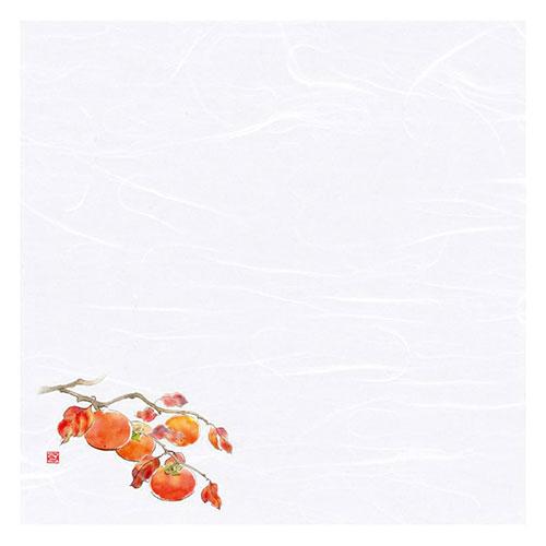 Yamaco Yumi Commercial Use 4-Sun Shikisai Unryu Lining Paper, Persimmon yamaco68825X5