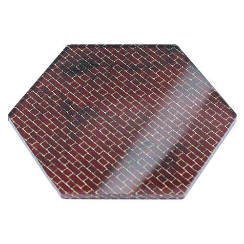 Japan Trust Technology Hex Display Plate 80 Ideal for displaying mini cars and figures Acrylic construction Brick-laid ground A AC-HEXDP80-010X5