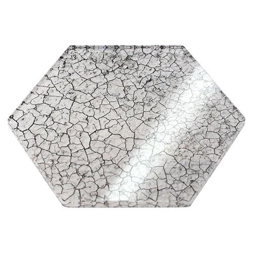 Japan Trust Technology Hex Display Plate 80 Ideal for displaying mini cars and figures Acrylic construction Cracked and dried ground A AC-HEXDP80-011X5