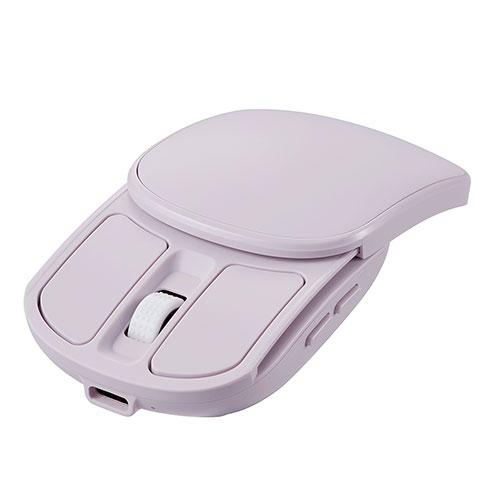 Nakabayashi Digio Wireless Charging Slide Silent 5-Button Blue LED Mouse Smoky Pink MUS-RKF235P