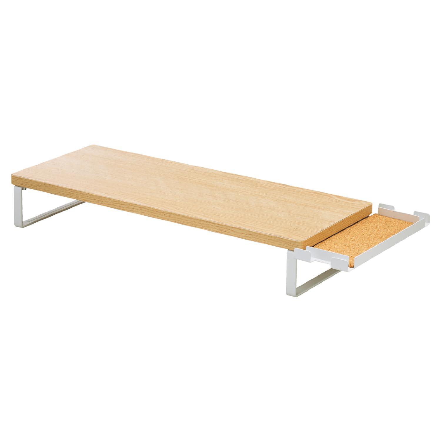 Rihitora MDF Desk Top Slim with Side Tray W580 x D232 x H80mm Natural A-8022-35 1 unit