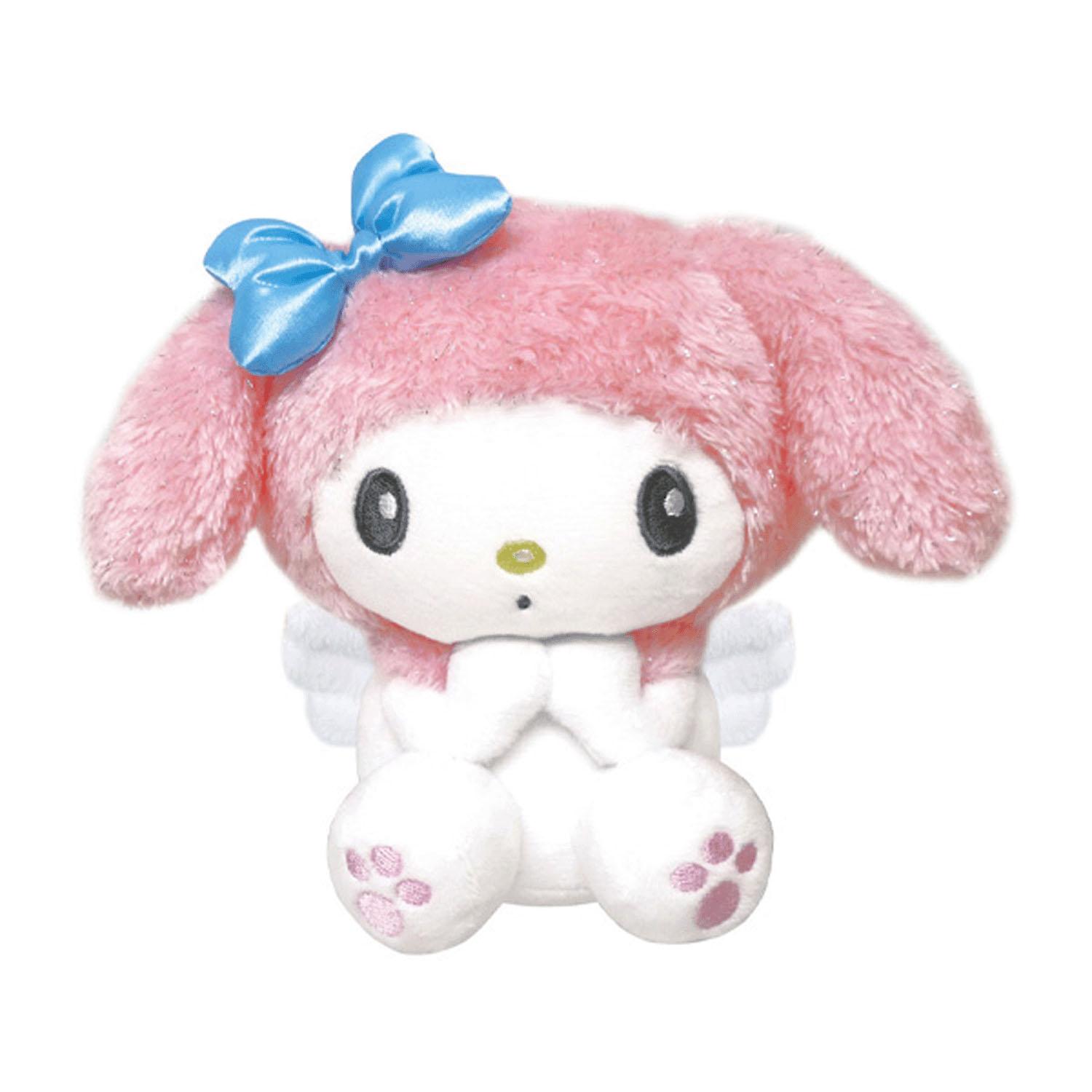 K Company My Melody Kuromi (Angel Series) Plush Toy My Melody Pink MK-NG-MMP H6.4×W19.8×D11.2cm