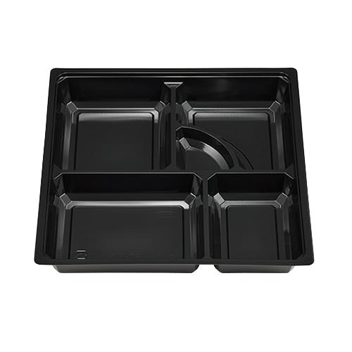 FPCO TUPA Catering Bento Box Paper Box MSD Medium Divider 80-80 Black 50 sheets/bag