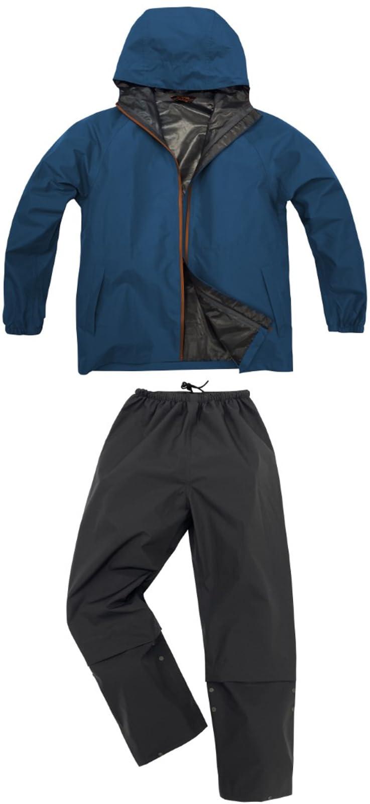 [KOSIN RUBBER] B-1100 Breathable LIGHT Rain Suit Storm Buster H1100BA Blue M