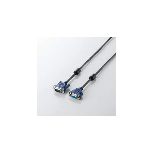 ELECOM Display Extension Cable VGA Male to VGA Female Slim with Ferrite Core 1m Black CAC-E10BK