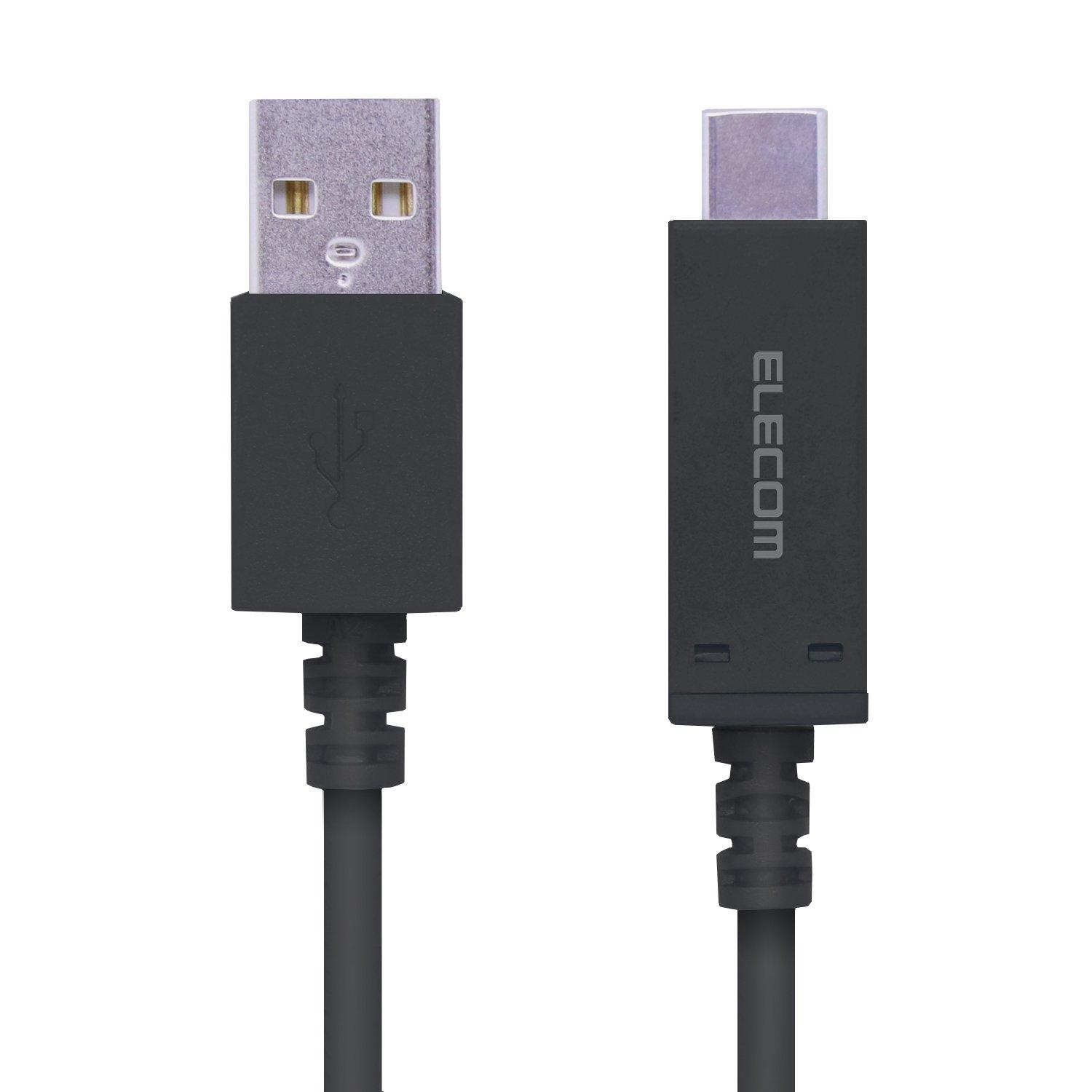 ELECOM Smartphone USB Cable USB 2.0 Certified 1.2m Black