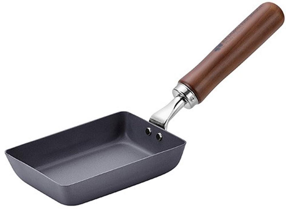 Yokoyama Tsubame Juku Craftsmanship Nitrided Processing Tamagoyaki Pan 9×13cm IH 200V Induction Cooker Compatible Nitrided Processing for Rust Resistance Despite Being Iron CTT-600