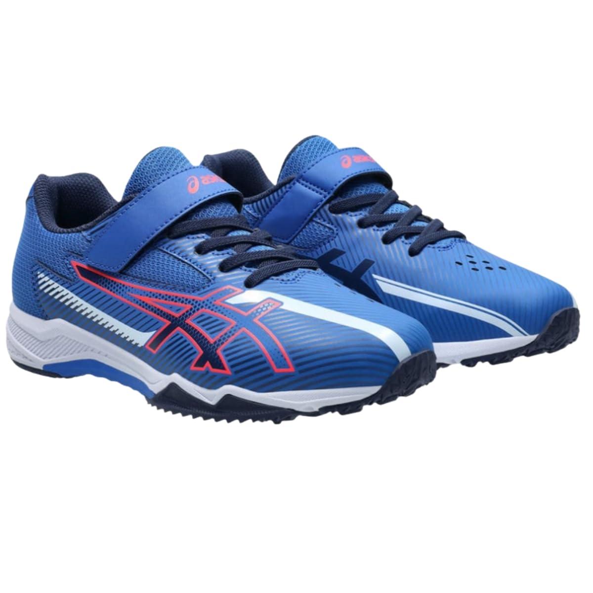 [Laser Beam] ASICS Sports Shoes Single Strap SK-MG-B 25 Kids 400 (Blue/Neon Red) 20.0 cm 3E