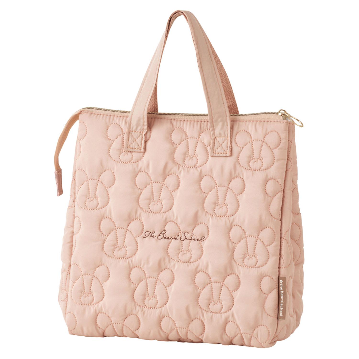 The Bear School Quilted Fabric Insulated Lunch Bag (Mood Cocoa)