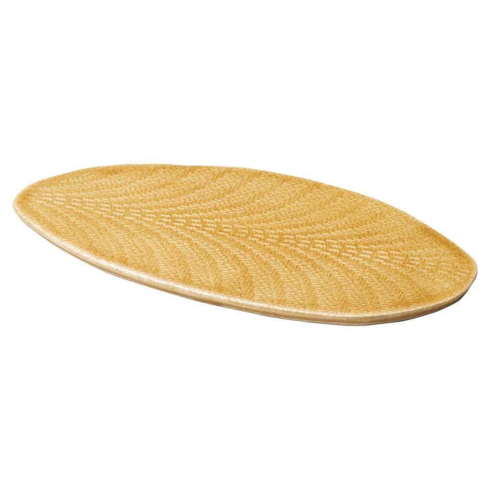 Yamako Yōbi Commercial Use Akatsu-yaki Plate (Large) Yellow Seto yamaco08985