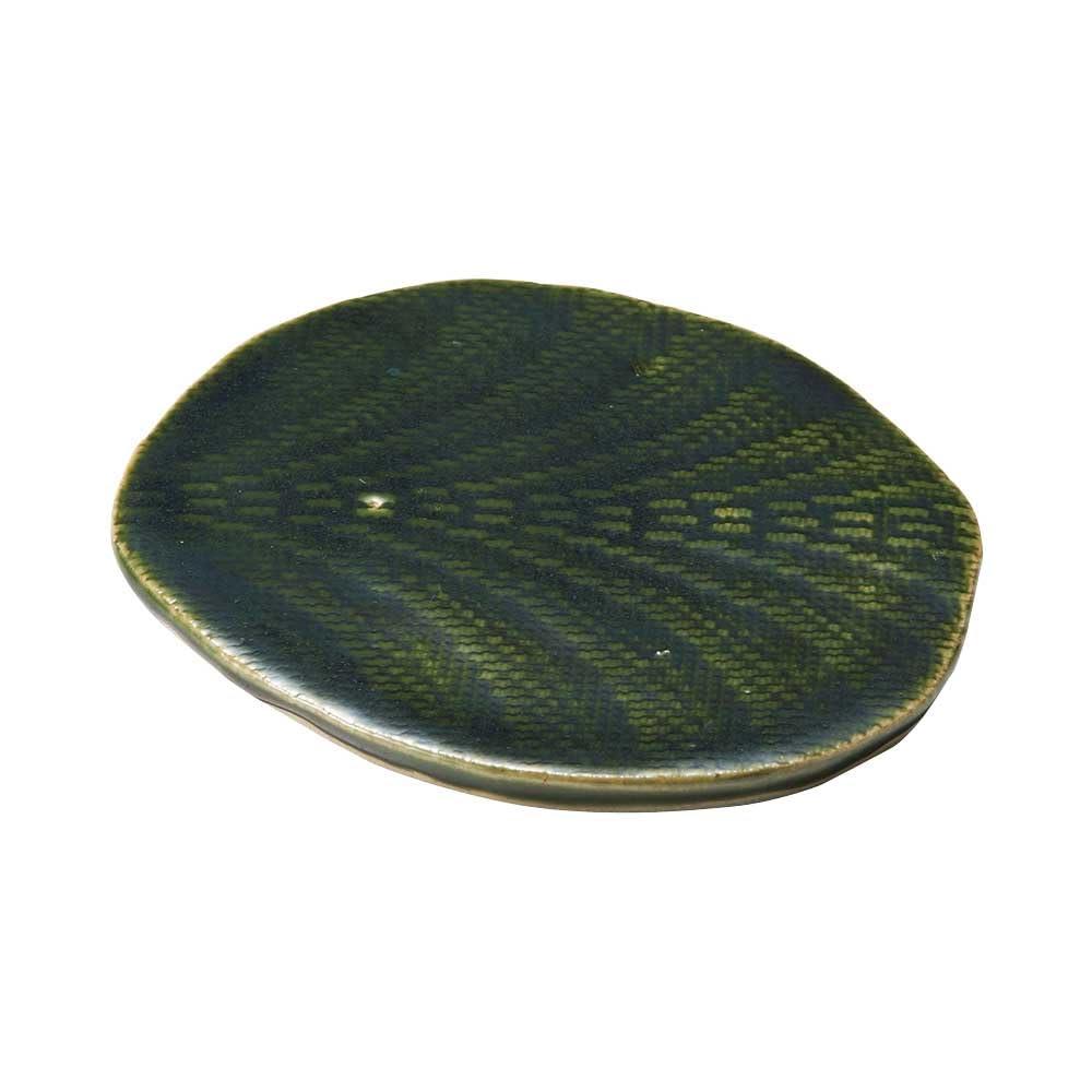 Yamako Yōbi Commercial Use Akatsu-yaki Plate (Small) Oribe yamaco08988
