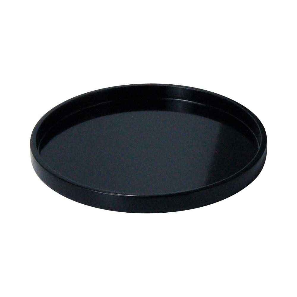 Yamako Wooden Wappa Round Tray Black φ14.9xH1.2cm 17354