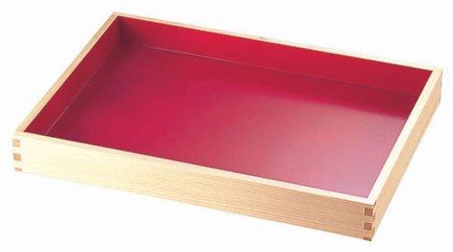 Yamaco Yumi Commercial Use Hinoki Side Dish Tray (Vermilion/Black) (Small) yamaco41244