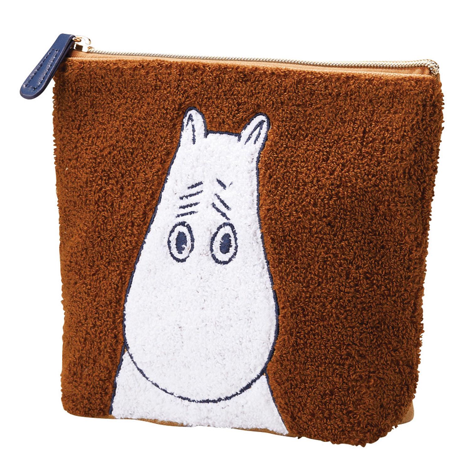 Maru Shin Pouch MOOMIN Moomin Fluffy Brown Character Accessory Case Cosmetics Present Gift Birthday Ladies Miscellaneous Goods 1425023200