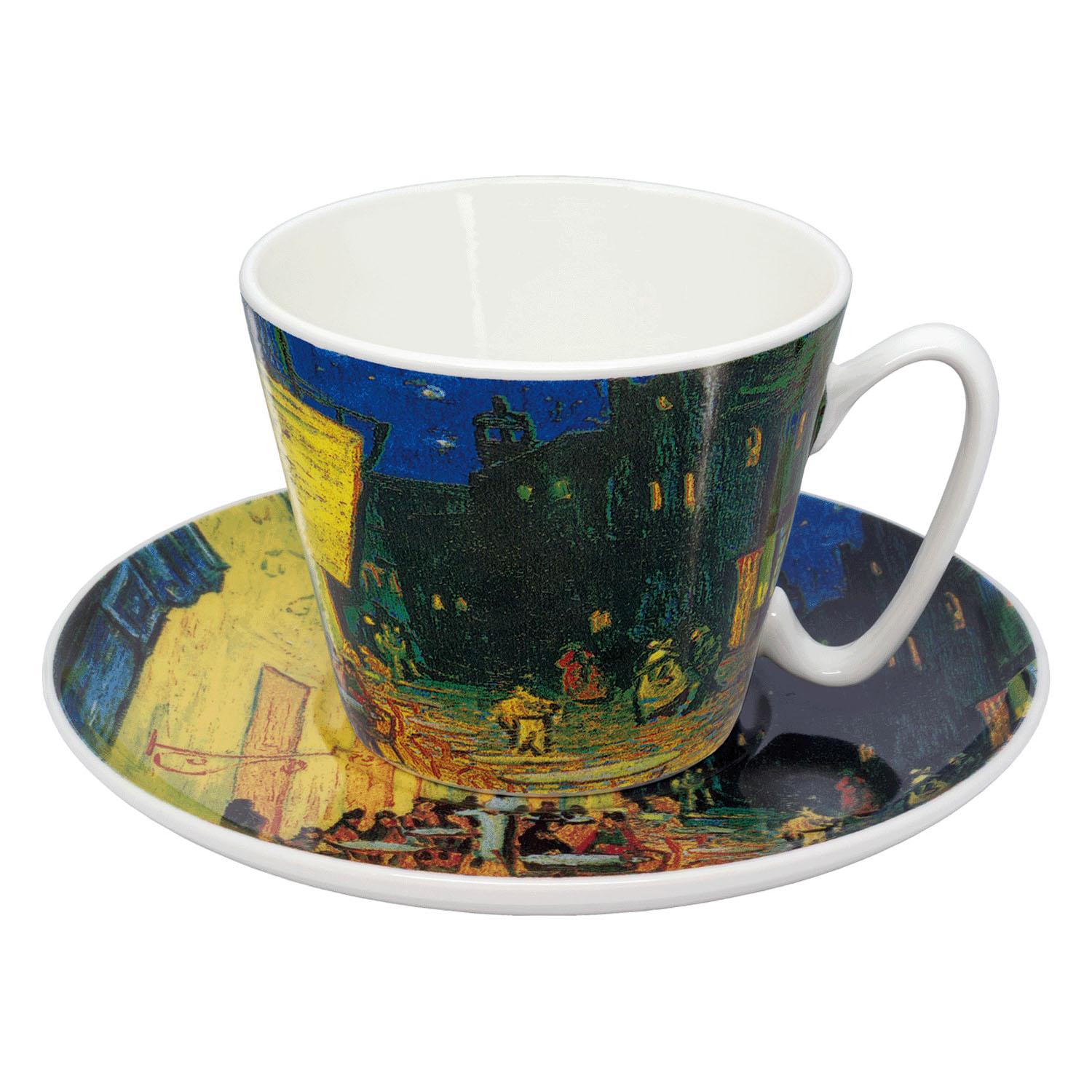 Masterpiece Cup & Saucer: Van Gogh's Café Terrace at Night