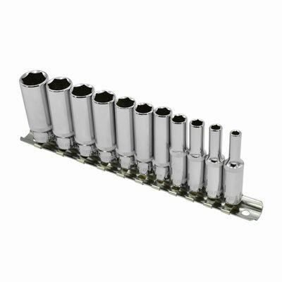 Astro Products 1/4" Socket Set, Deep, 6-Point, Metric (11-Piece Set)