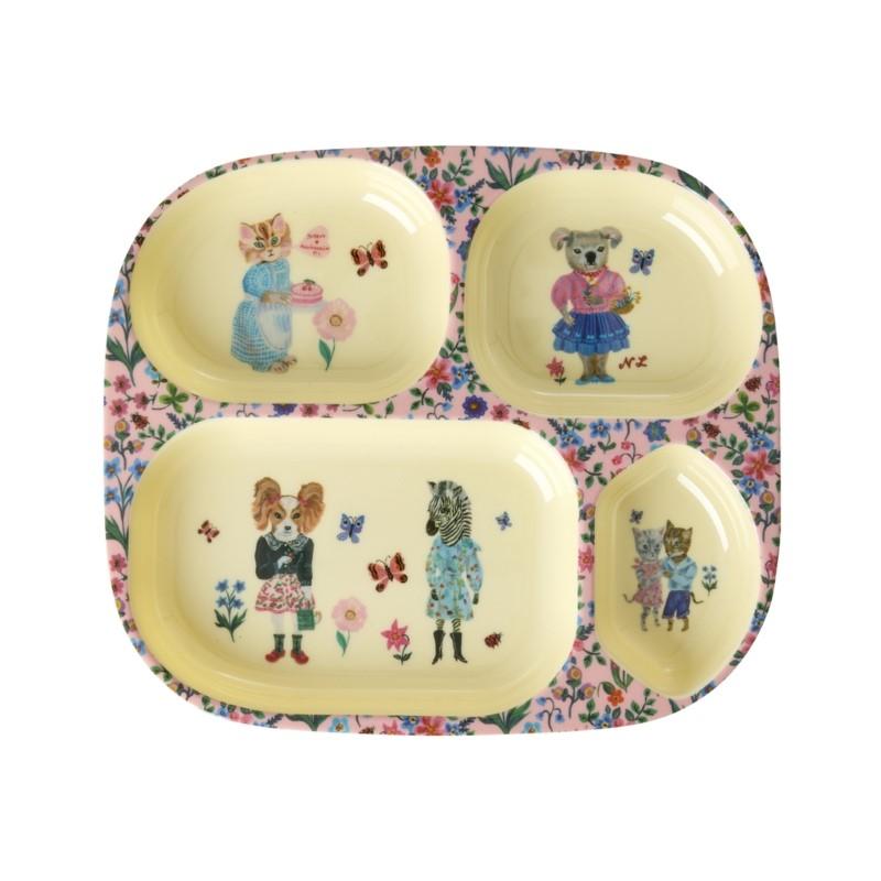 rice & Nathalie Lete Kids 4 Room Plate/Pink