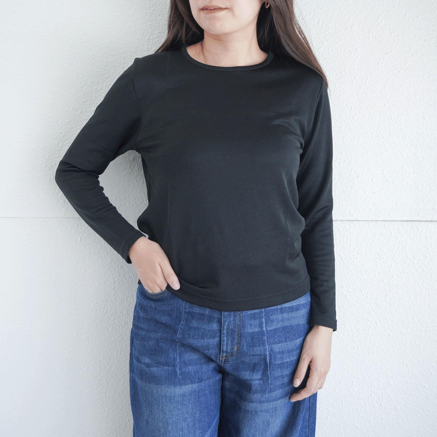 Joyeux Reversed Cotton Crew Neck T-Shirt M・L Sizes