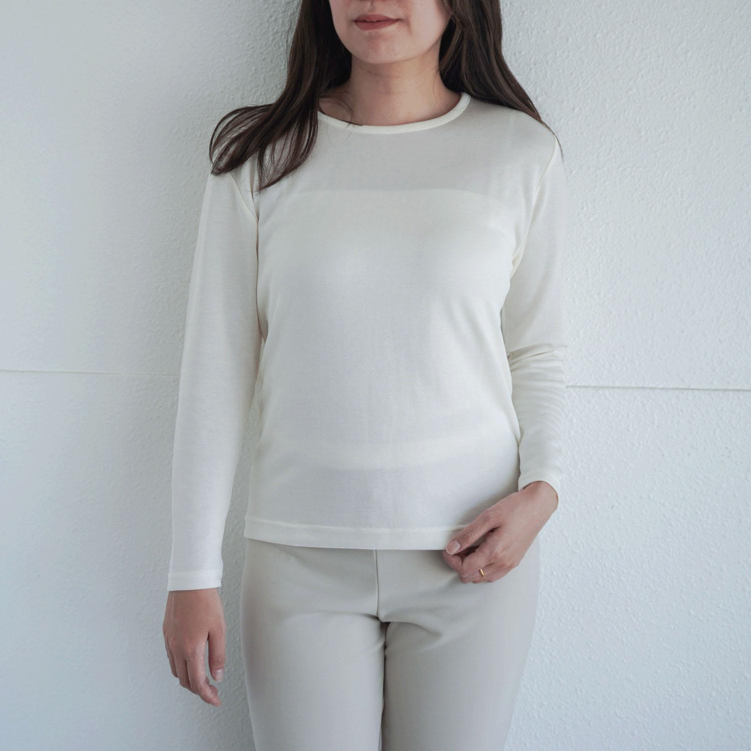 Joyeux Reversed Cotton Crew Neck T-Shirt  LL