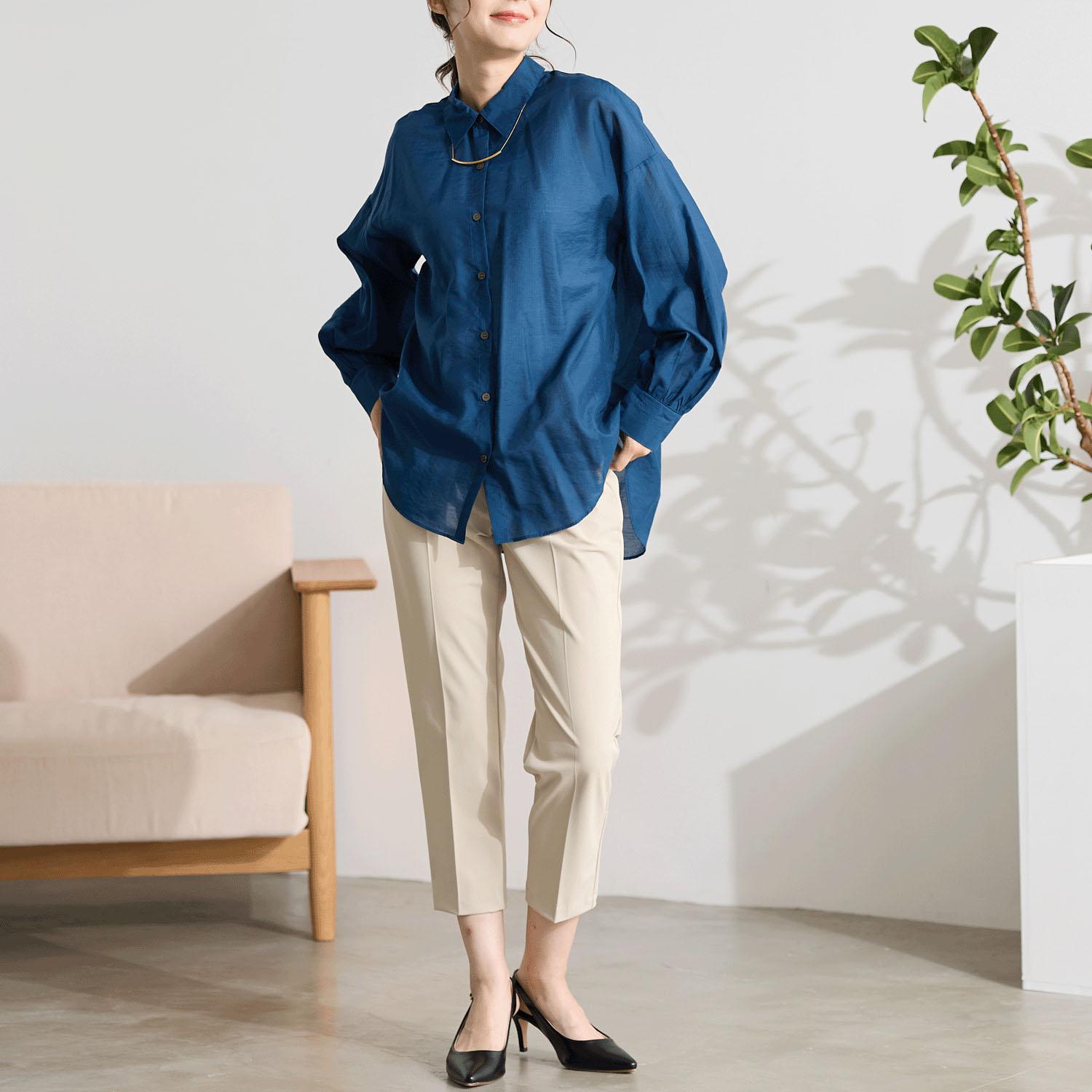 TAKUMIBA SARA DRY Front Pocket Cropped Tapered Pants, Ochre Beige, 3L