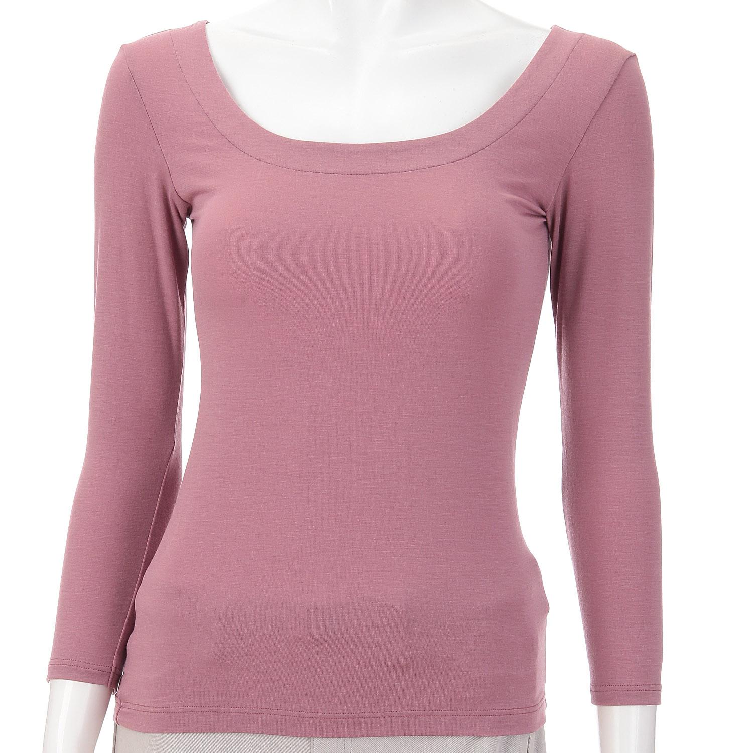 Silky-Soft Premium Innerwear Round Neck 3/4 Sleeve M/L Jouaillie Bordeaux L