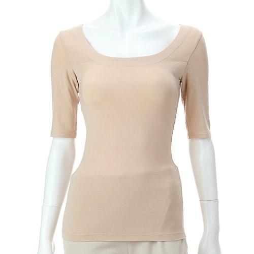 Silky-Smooth Premium Innerwear with Sweat-Wicking 5-Sleeve M/L Jouaie Beige L
