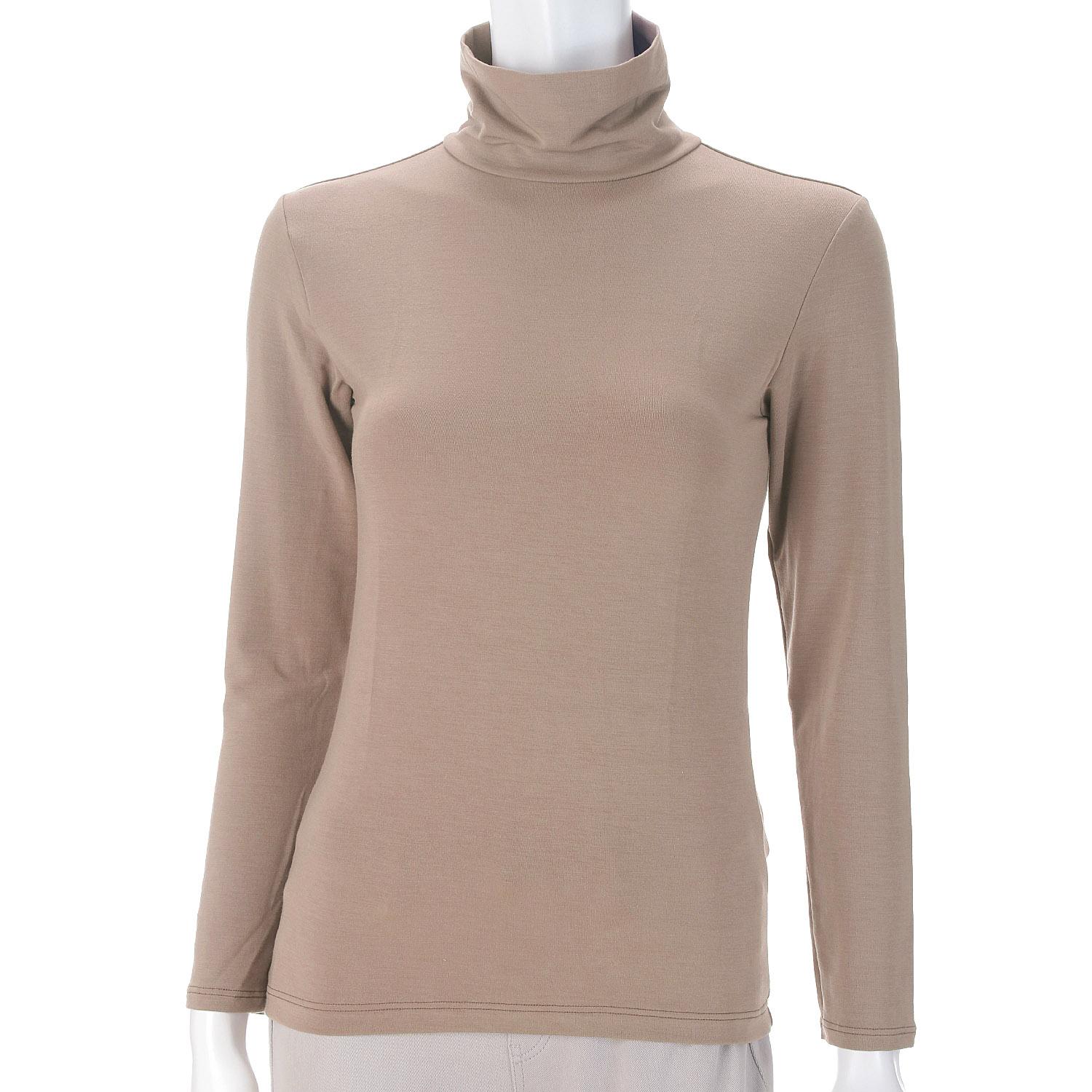 Ultra-Soft Premium Innerwear Turtleneck Long Sleeve M/L Jouaie Mocha Gray L