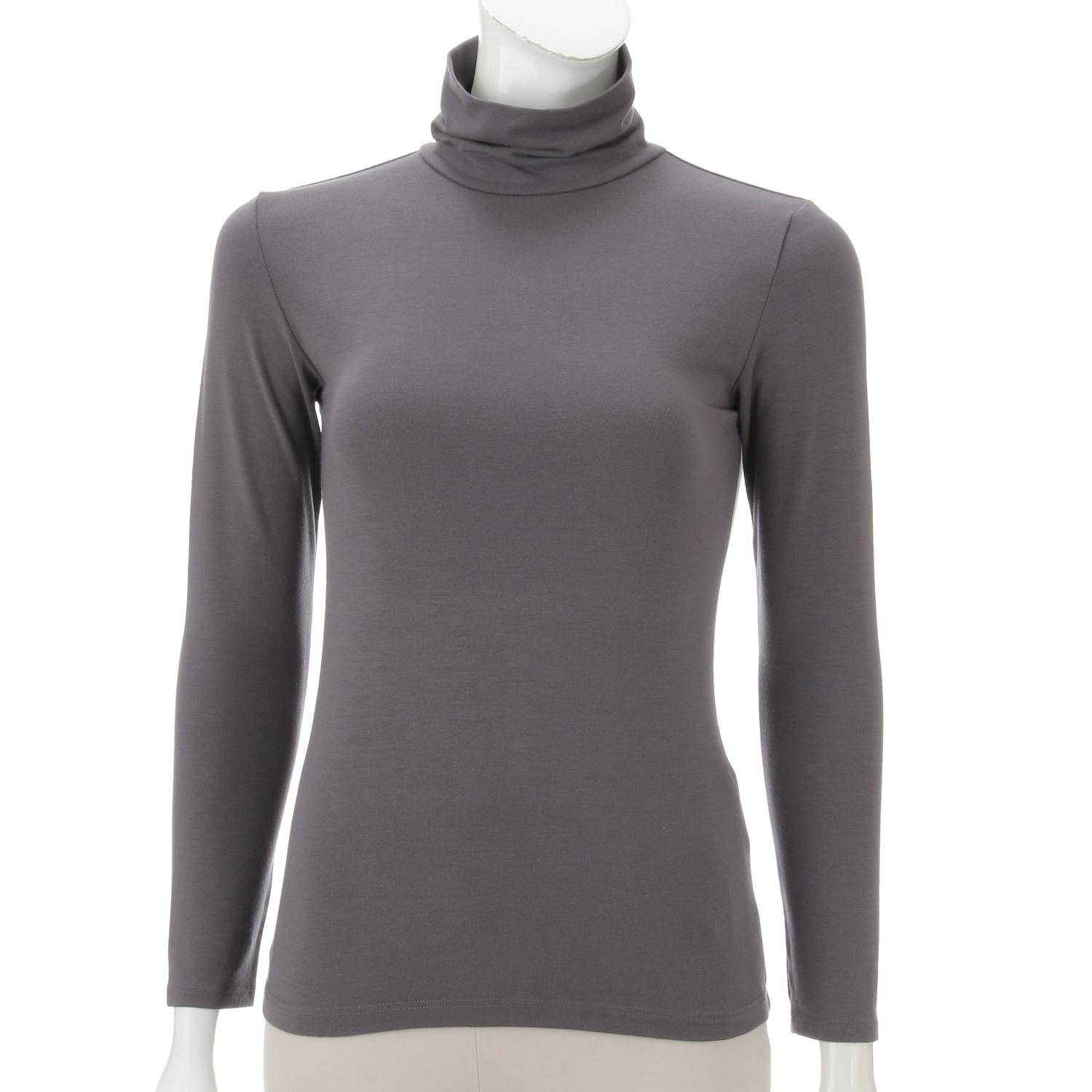 Ultra-Soft Premium Innerwear Turtleneck Long Sleeve  LL  Jouillieu Charcoal  LL (2L)