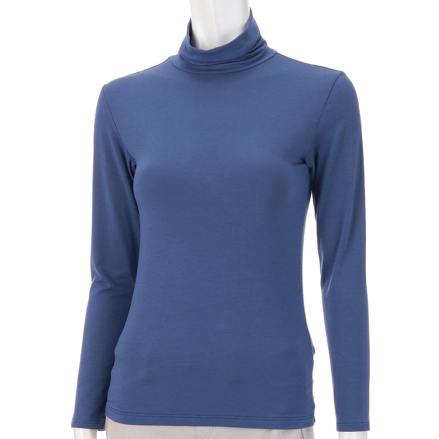 Ultra-Soft Premium Innerwear Turtleneck Long Sleeve LL Jouille Indigo LL (2L)