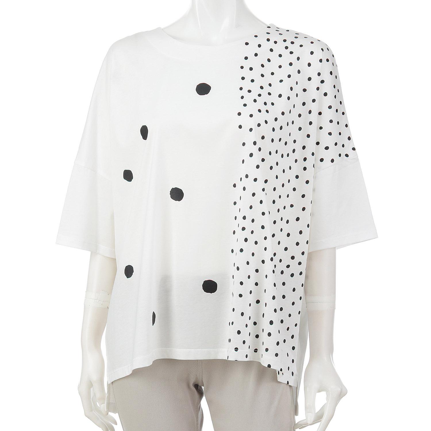 Silkette Jersey Polka Dot Print Pullover