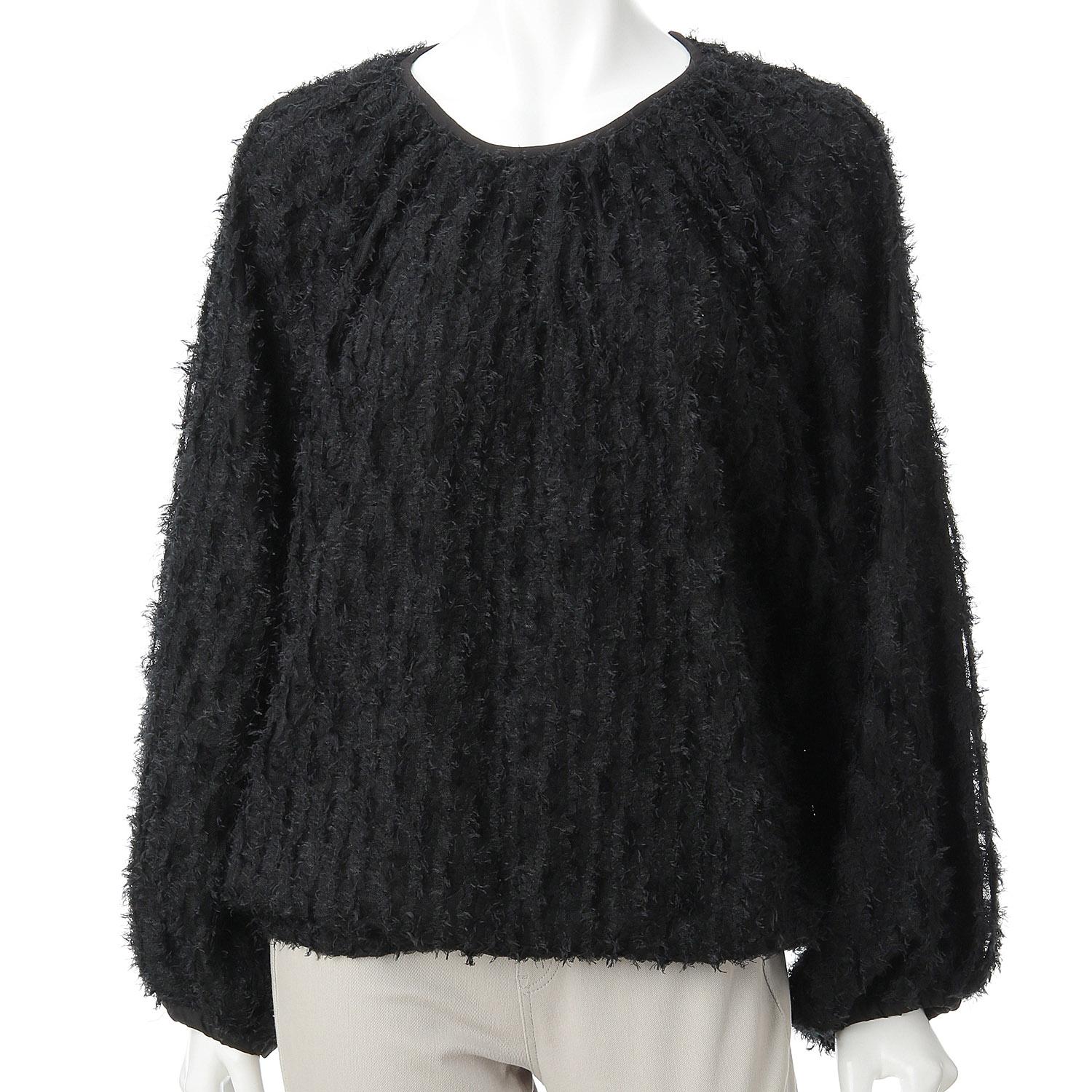 Feather Tulle Pullover Black F (Free)