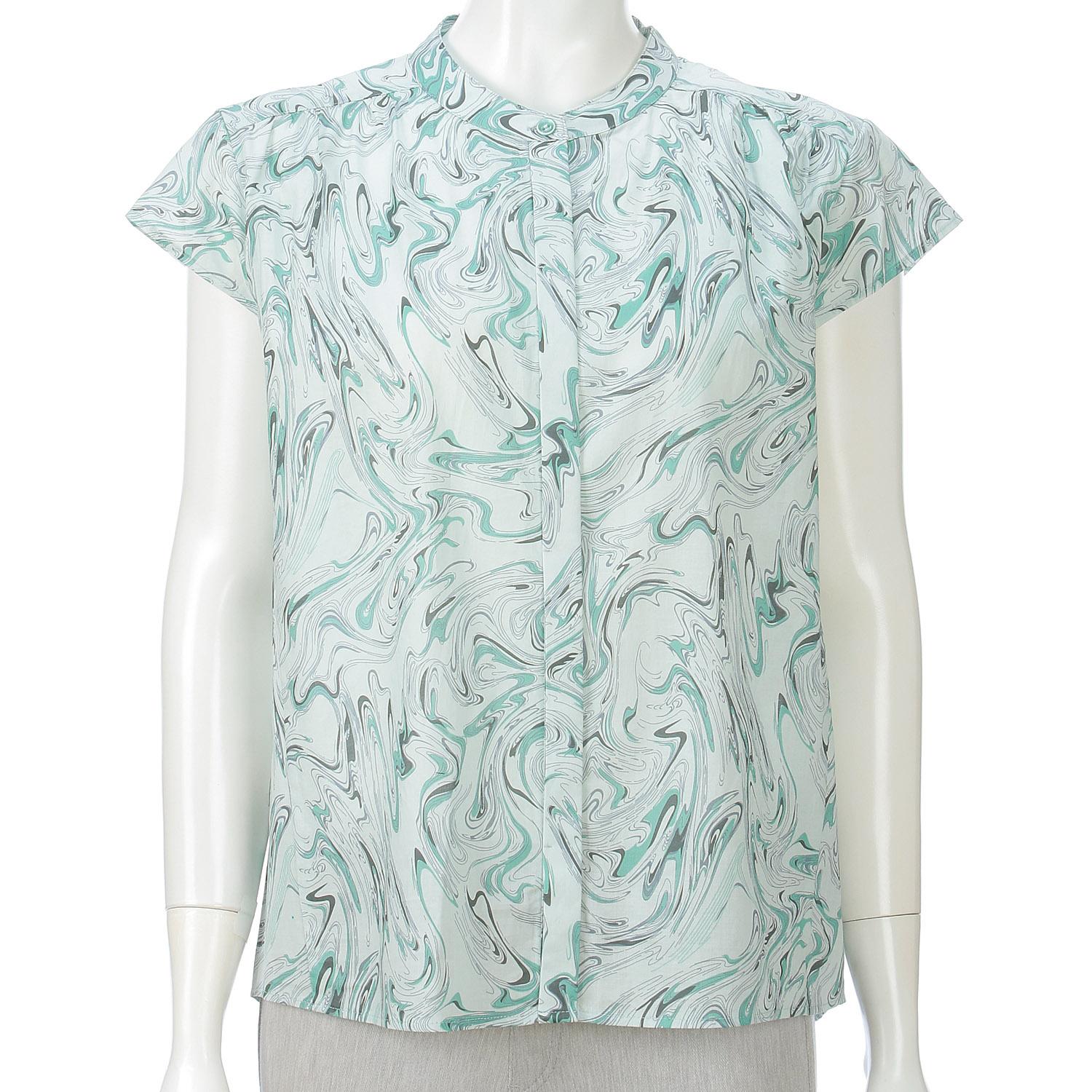 Marble-Print Pullover