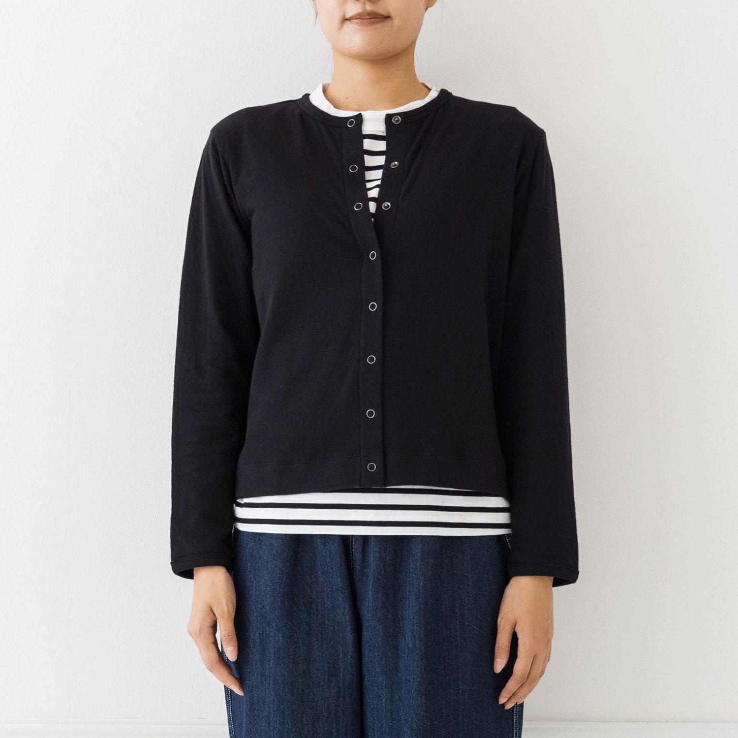kermu Cotton-Blend Crew Neck Cardigan