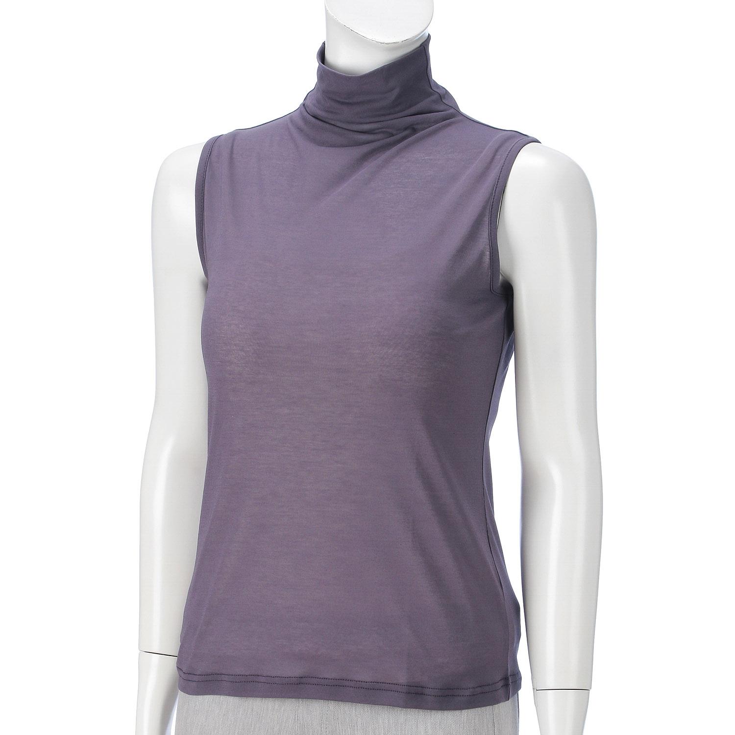 Super Soft Bottleneck Sleeveless Knit Top