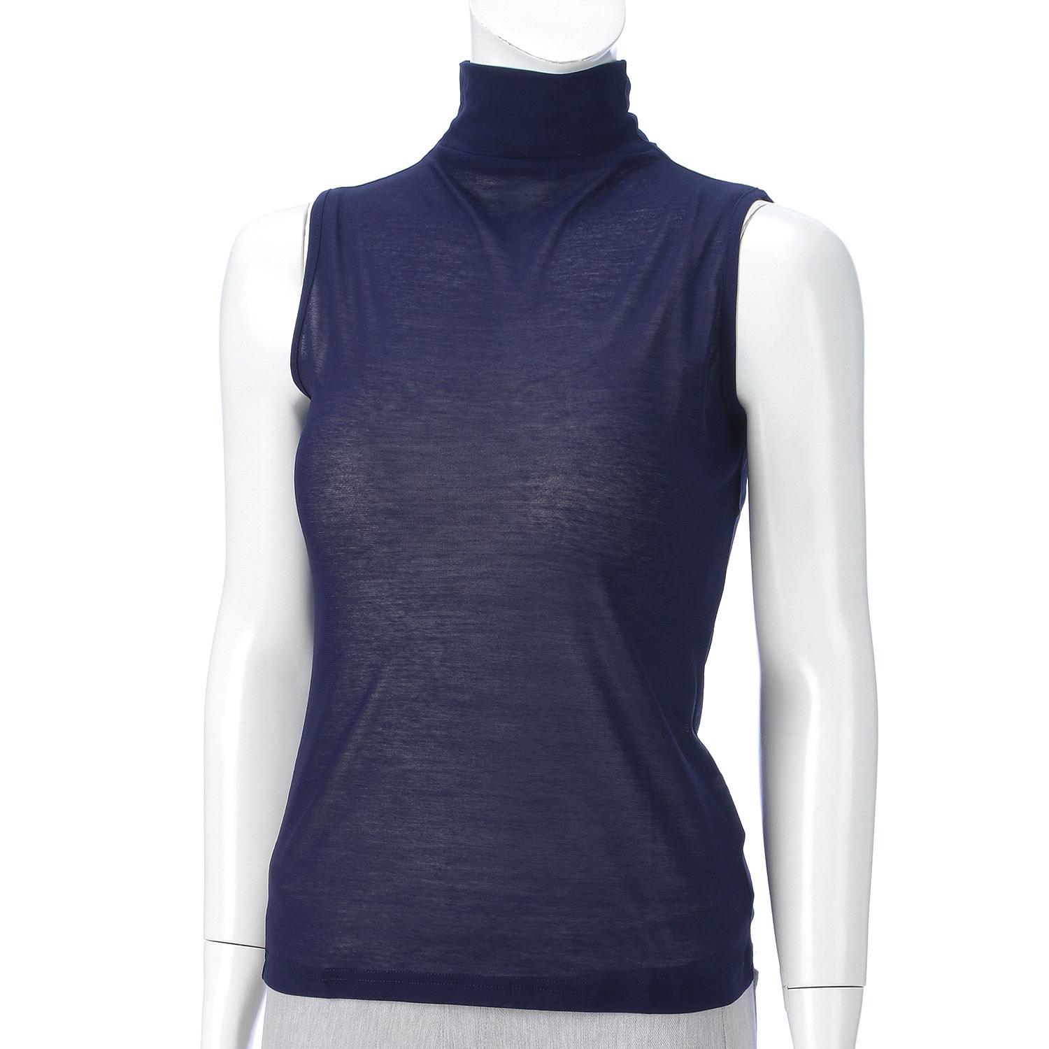 Super Soft Bottleneck Sleeveless Knit Top