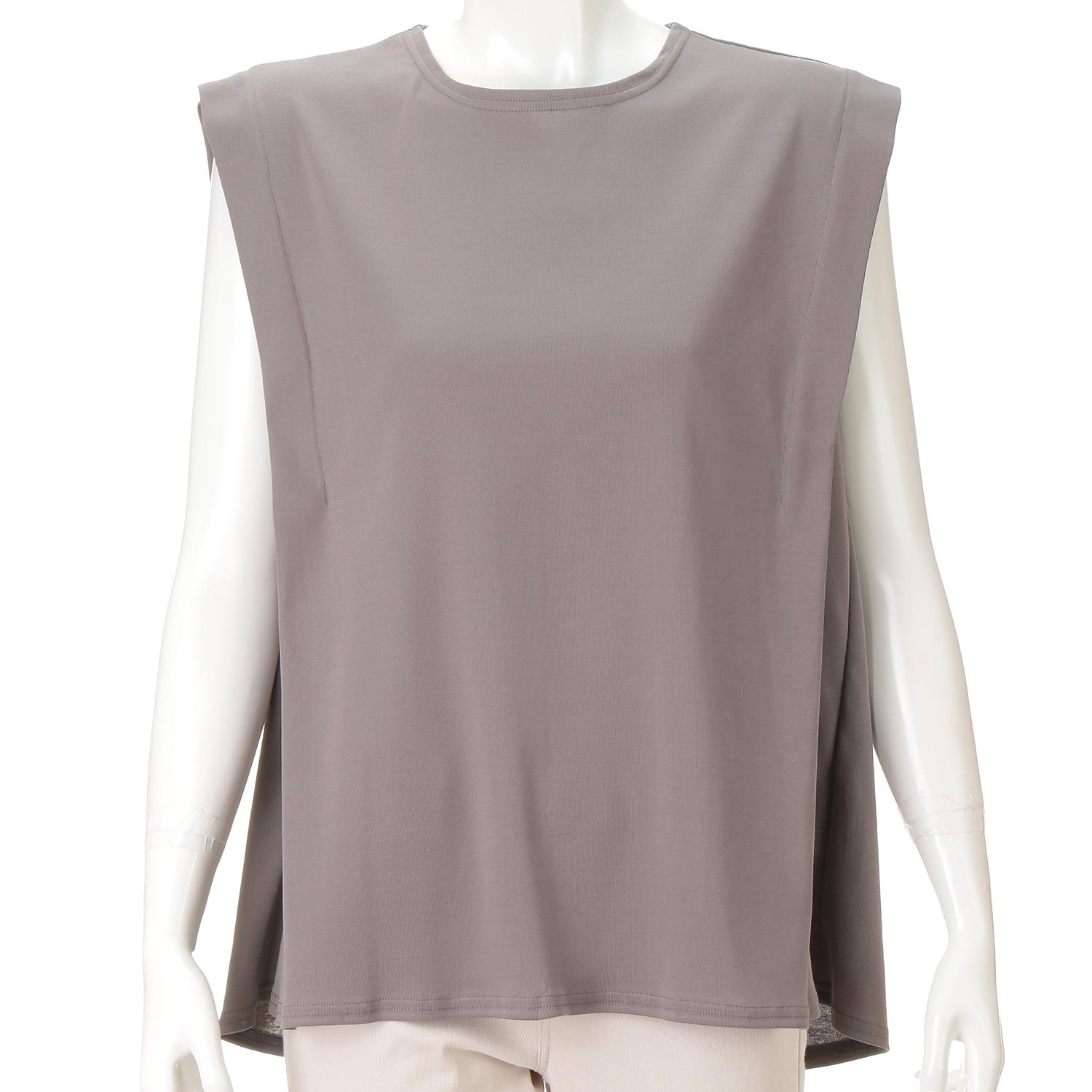Shoulder-Tuck Sleeveless Pullover