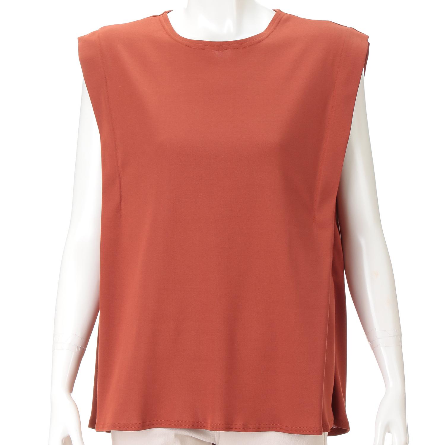 Shoulder-Tuck Sleeveless Pullover